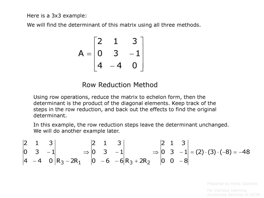 Determinants Prepared by Vince Zaccone ppt download